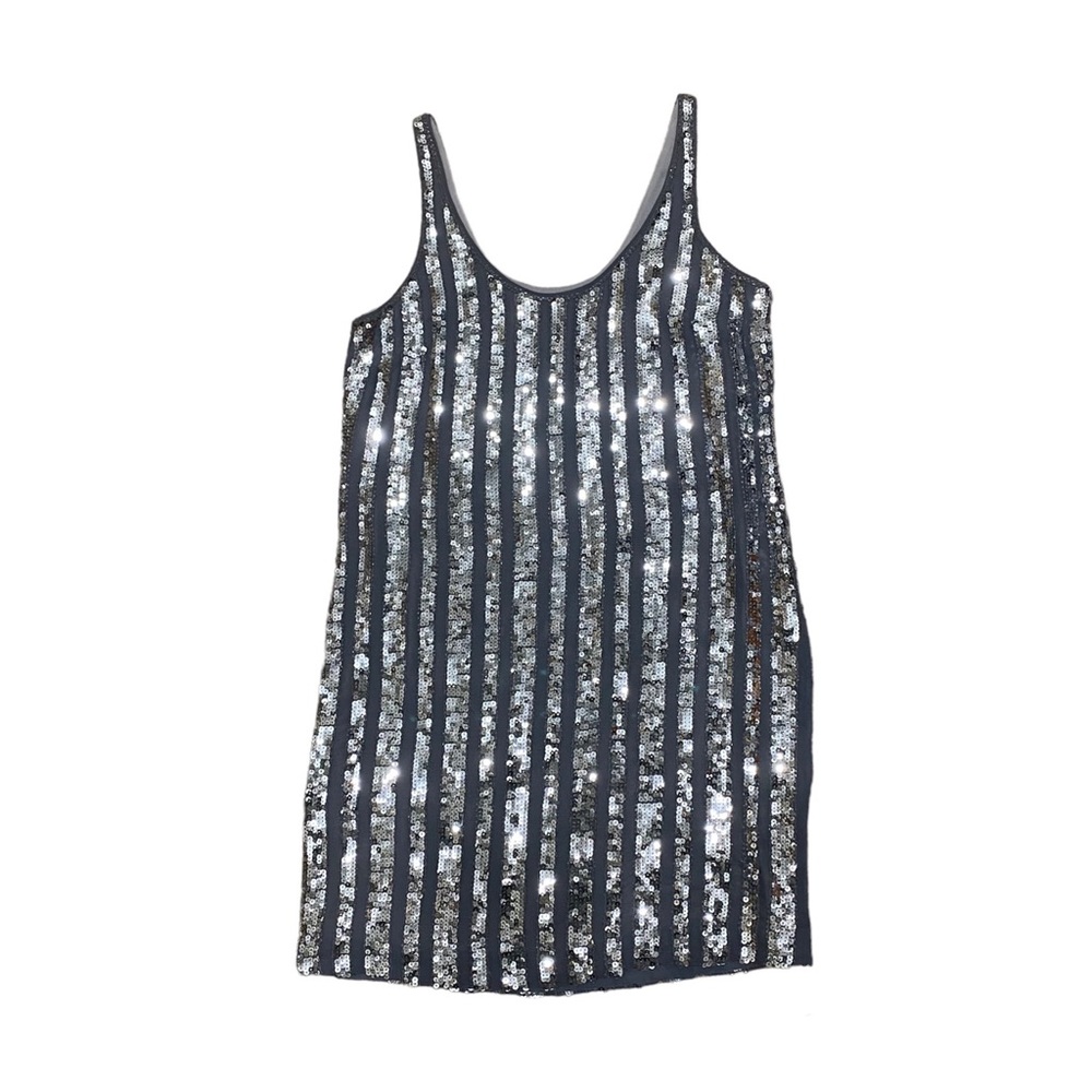 INC International Concepts Striped Sequin Tank Top Dress